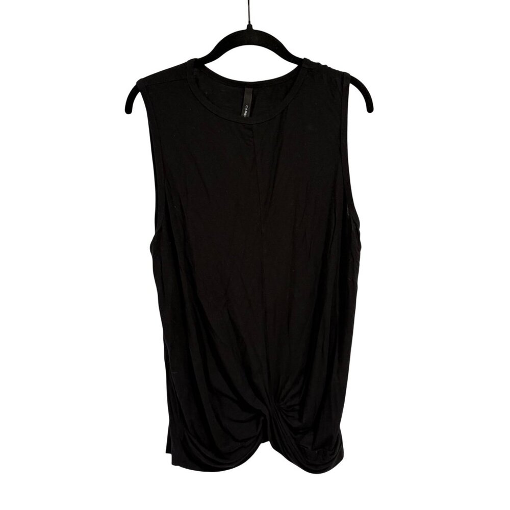 Carbon38 Black Sleeveless Twist Front Top Size‎ XL
